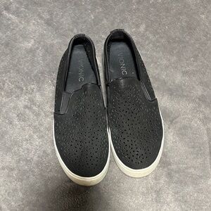 Vionic Perforated Suede Slip-On Sneakers
